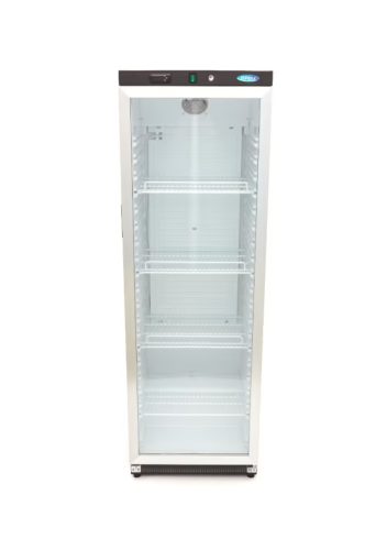Hűtőszekrény - 400L - Fekete - Üvegajtóval