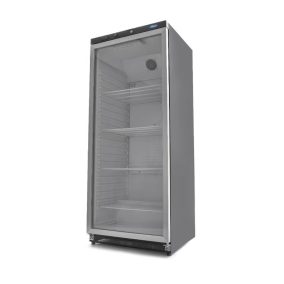 Hűtőszekrény - 600L - Fekete - Üvegajtóval