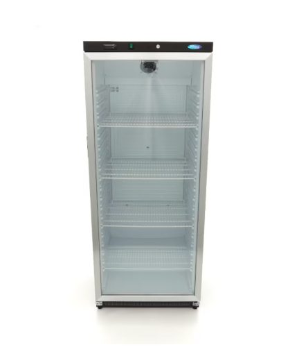 Hűtőszekrény - 600L - Fekete - Üvegajtóval