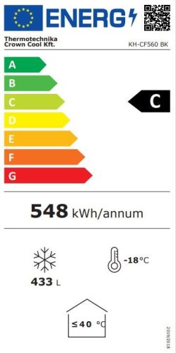 KH-CF560 BK (UDD 560 BK) | Felnyitható teletetős mélyhűtőláda