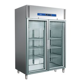   Fagyasztószekrény álló 1400 literes dupla üvegajtós 6db GN2/1-es polccal Ferrara-Cool