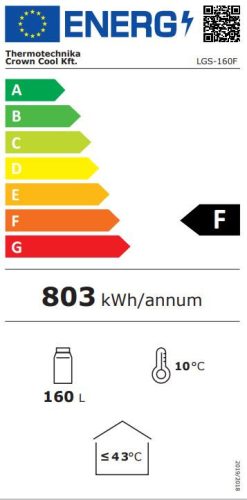 LGS-160F | Üvegajtós hűtővitrin
