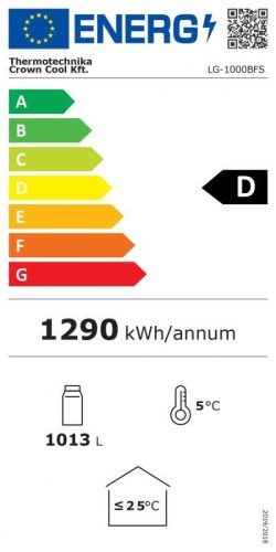LG-1000BFS | Csúszó üvegajtós hűtővitrin