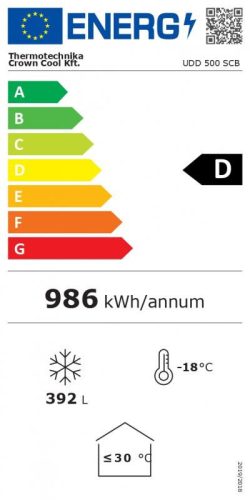 KH-CF500 SCB (UDD 500 SCB) | Mélyhűtőláda csúszó domború üvegtetővel