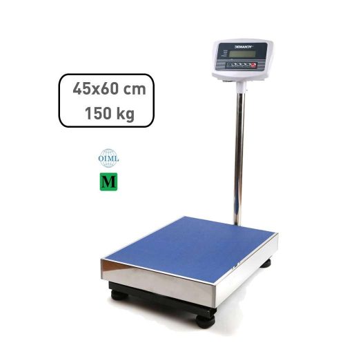 Mérleg (raktári) hitelesített 150 kg 45×60 cm