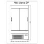 MINI VARNA DP | Hűtött faliregál csúszó ajtókkal