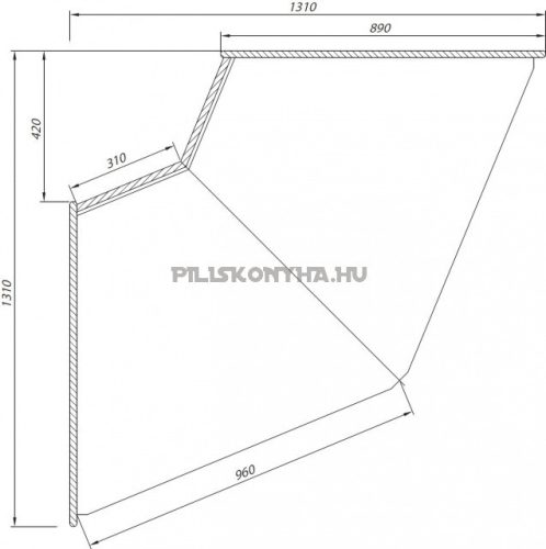 C-1 BL NW/90/N - BELLISSIMA Semleges belső sarokpult (90°)