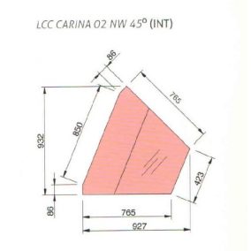LNC Carina 02 INT45 N - Semleges belső sarokpult (45°)