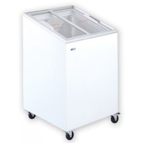 UDD 100 SCE - Mélyhűtőláda ferde, csúszó üvegtetővel