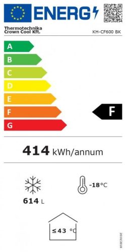 UDD 600 BK - Felnyitható teletetős mélyhűtőláda